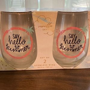 Stemless wine glasses New